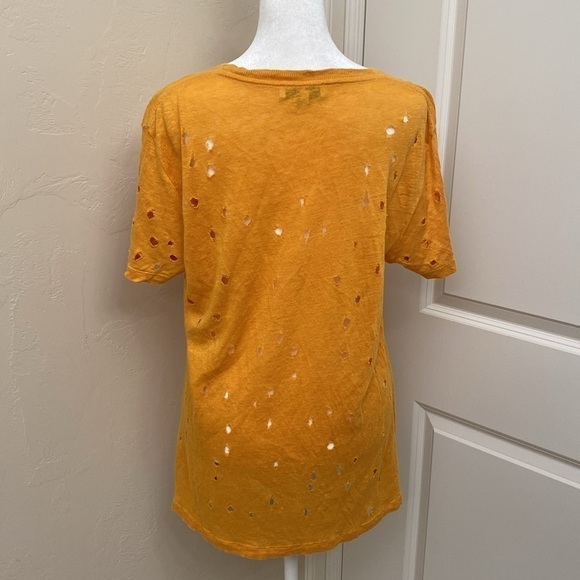 IRO 100% Linen T-Shirt Sweater Top Womens M Sunflower longline grunge Artsy Boho - Picture 4 of 9